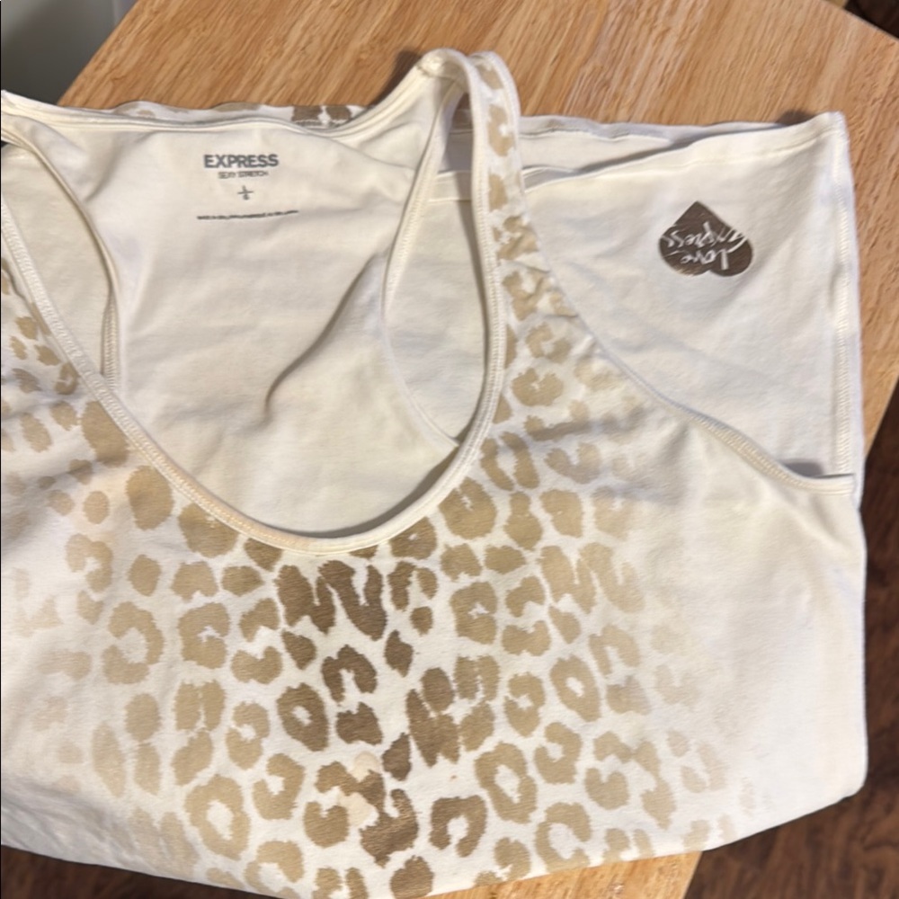 Express Cream Sleeveless Tank Top